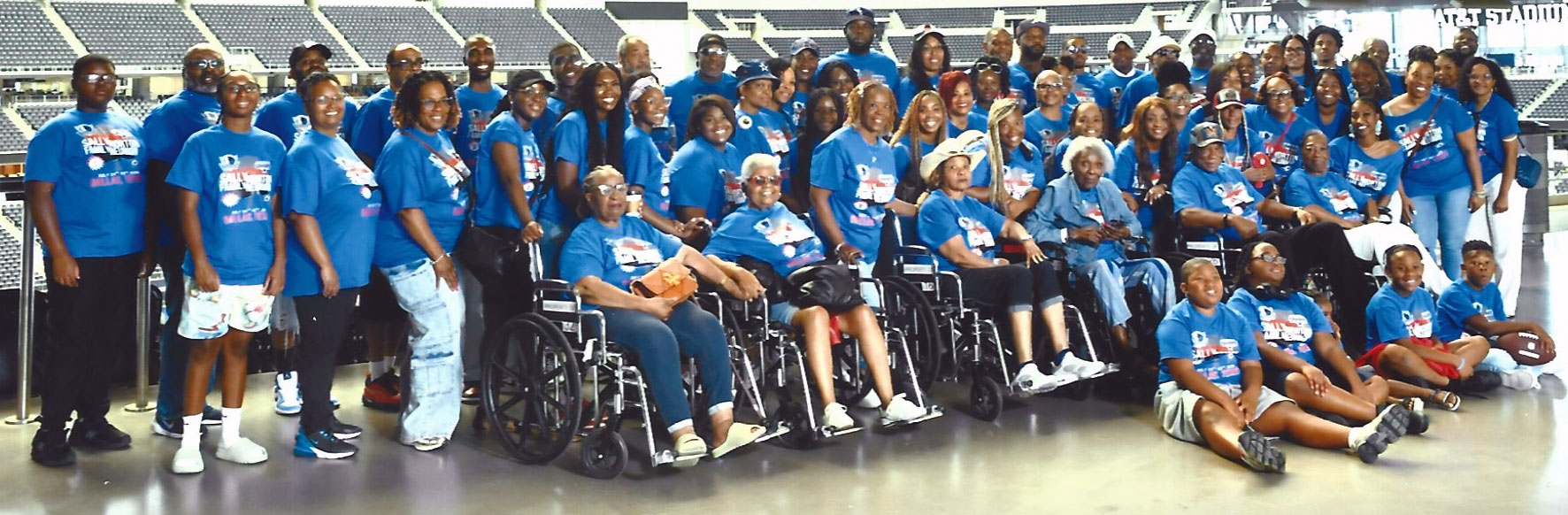 The Sally Norton family gathered at AT&T Stadium for the 2026 Dallas reunion